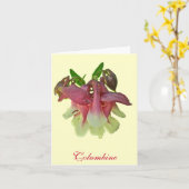 Bebaute Columbine-Anmerkungs-Karte Karte (Gelbe Blume)