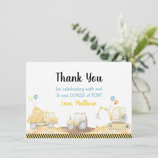 Bebauungslasten zum Geburtstag Dankeskarte (Stehend Vorderseite)