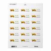 Bebauungstruck Geburtsdatum Adressaufkleber (Vorne)