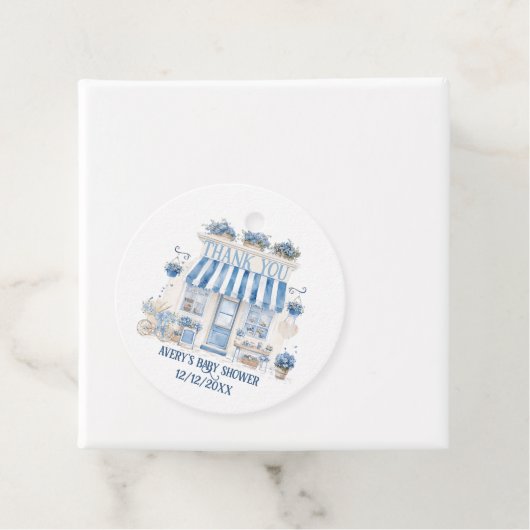 Bebe Cafe Bonjour Bebe Parisian theme Baby Show Geschenkanhänger (Beispiel)