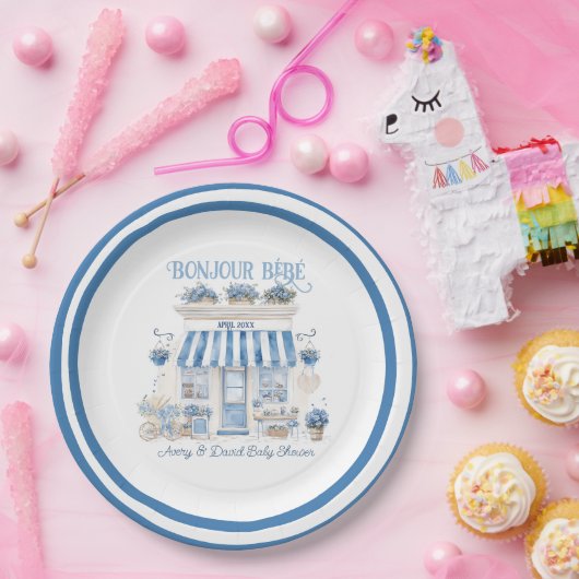 Bebe Cafe Bonjour Bebe Parisian theme Baby Show Pappteller (Party)