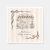 Bebe Cafe Geschlechtsneutraler Bogen Streifen Baby Serviette (Vorderseite)