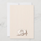 Bebe Cafe Parisian Theme Bow Coffee Baby Shower Einladung (Rückseite)