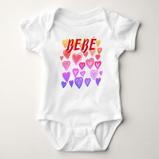 BEBE Corazones! T-Shirt Baby Strampler (Vorderseite)