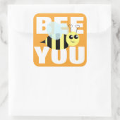 Bebe dich quadratischer aufkleber (Tasche)