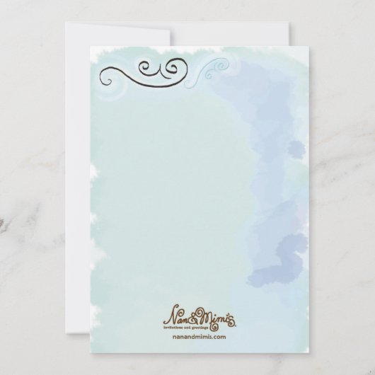 Bebe - französische inspirierte einladung (Rückseite)