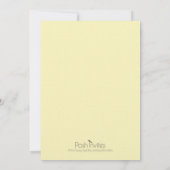 Bebe - gelbe französische Babyparty-Einladung Einladung (Rückseite)