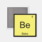 Bebe Name Chemistry Element Periodische Tabelle Magnet (Vorderseite/Rückseite)