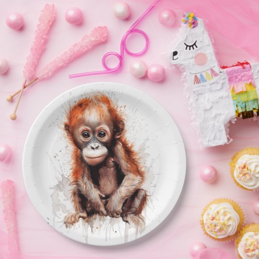 Bebé Orangután Pappteller (Party)