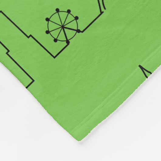 Bébé Reise-Picknick- und Stranddecke Fleecedecke (Ecke)