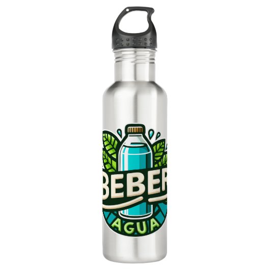 Beber agua edelstahlflasche (Vorderseite)