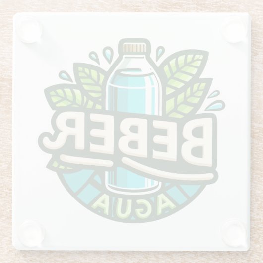 Beber agua glasuntersetzer (Rückseite)