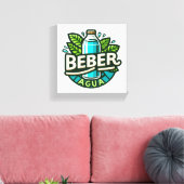 Beber agua leinwanddruck (Insitu (Wohnzimmer))