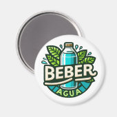 Beber agua magnet (Vorderseite/Rückseite)