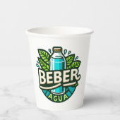 Beber agua pappbecher (Vorderseite)