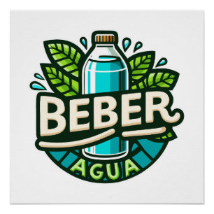 Beber agua poster