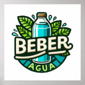 Beber agua poster (Vorne)