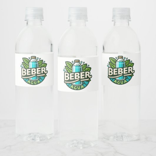 Beber agua wasserflaschenetikett (Flaschen)