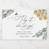 Bebie es Pop, wenn sie Pop Baby Dusche Geschenkmar Schaumweinetikett (Einzelnes Label)