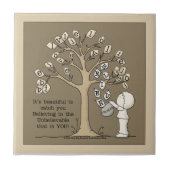 Be'BLÄTTER - Blätter holen Fliese (Vorderseite)