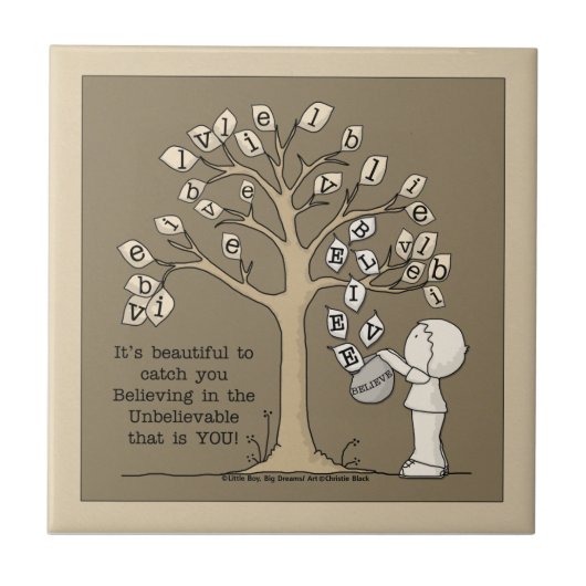 Be'BLÄTTER - Blätter holen Fliese (Vorderseite)