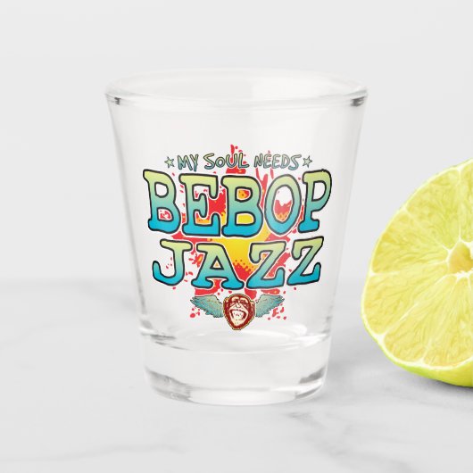 Bebop Jazz Soul Shot Glass Schnapsglas (Vorderseite)