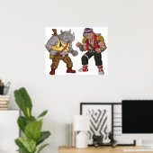 Bebop Rocksteady - Funny Big Print Poster (Heimbüro)