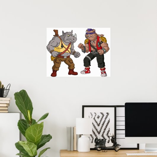 Bebop Rocksteady - Funny Big Print Poster (Heimbüro)