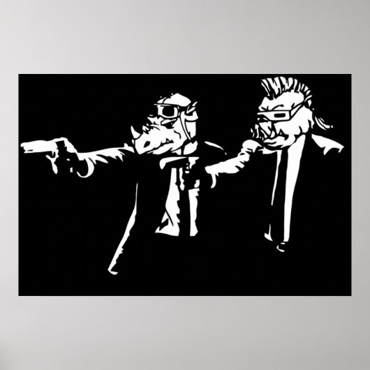 Bebop Rocksteady Thug Life Pficup Poster (Vorne)