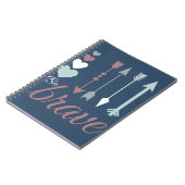BeBrave Notebook mit Pfeilen und Herz Notizblock (Linke Seite)
