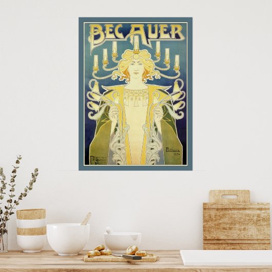Bec Auer (blau) Poster (Küche)