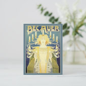 Bec Auer (blau) Postkarte (Stehend Vorderseite)