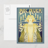 Bec Auer (blau) Postkarte (Vorne/Hinten)