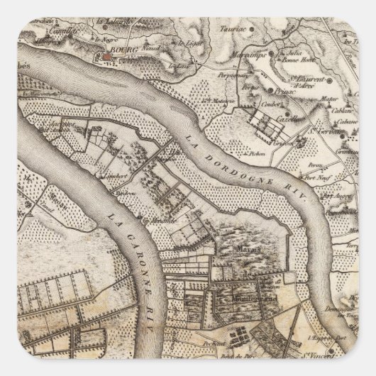 Bec d'Ambes Quadratischer Aufkleber (Vorderseite)