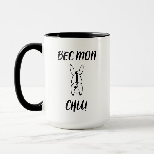 Bec Mon Chu! Cajun Spaß Tasse (Links)