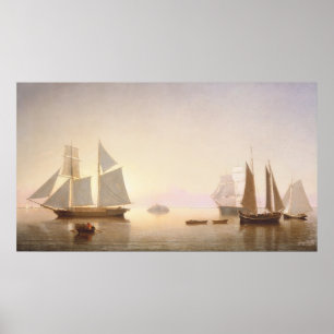 Becalmed - Fitz Henry Lane Fine Art Poster