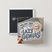 Because Even Geniuses Need a Nap 😴✨ Button (Vorne & Hinten)