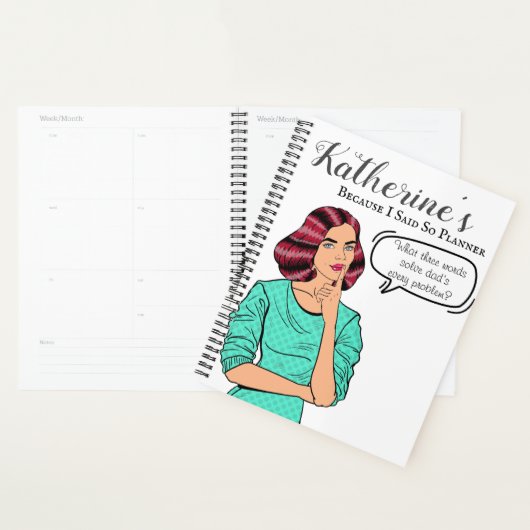 Because I said so - Funny Retro Mom Style Planner Planer (Anzeige)