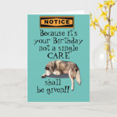 because it's your birthday not a care bday card karte (Gelbe Blume)