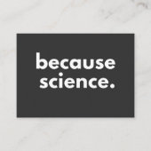Because Science Visitenkarte (Vorderseite)