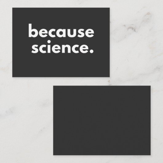 Because Science Visitenkarte (Vorne/Hinten)