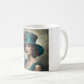 Becca A Lovely Art Deco Lady Kaffeetasse (VorderseiteRechts)