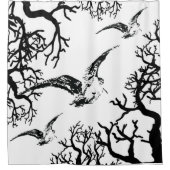 Beccacce maliarde in volo tra rami duschvorhang (Vorderseite)