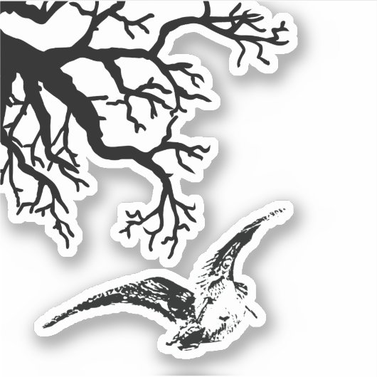 Beccaccia in volo aufkleber (Vorderseite)