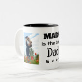 Becher 2 Farben Best Dad ever, Foto customizable Zweifarbige Tasse (Vorderseite Links)