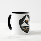 Becher 2 Farben Leertaste/schwarze mit Logo Tasse (Vorderseite Links)