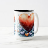 Becher 2 Farben Personalized Valentine Coffee Mug Zweifarbige Tasse (VorderseiteRechts)