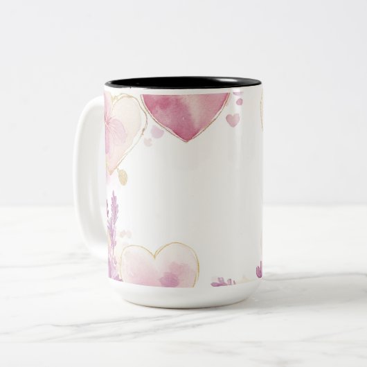 Becher 2 Farben Personalized Valentine Coffee Mug Zweifarbige Tasse (Vorderseite Links)