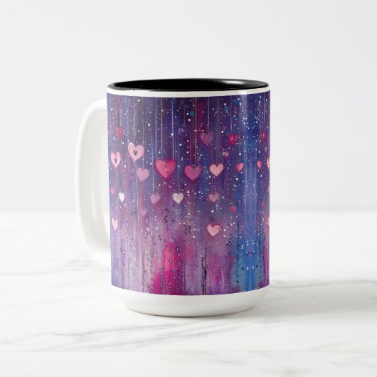 Becher 2 Farben Personalized Valentine Coffee Mug Zweifarbige Tasse (Vorderseite Links)