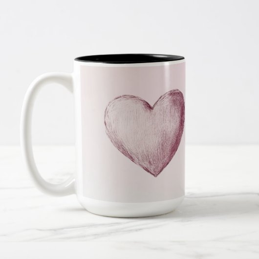 Becher 2 Farben Personalized Valentine Coffee Mug Zweifarbige Tasse (Links)